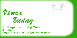 vince buday business card